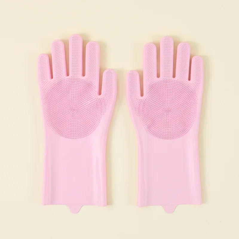 Pet Grooming Cleaning Gloves Dog Cat Bathing Shampoo Glove Scrubber Magic Dishwashing Cleanner Sponge Silicon Hair Removal fast view 6