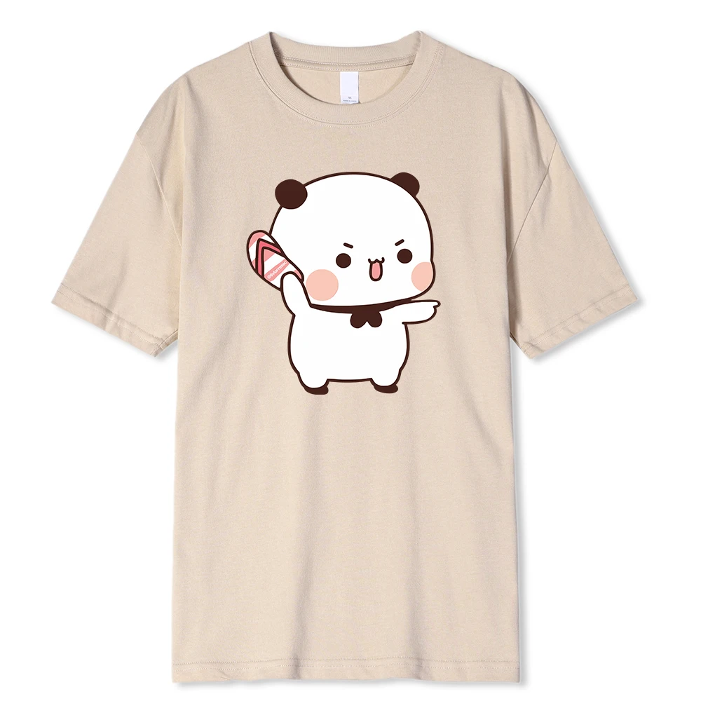 

Прекрасные шлепанцы Bubu Is Throwing At Dudu Since He Teases Bubu Футболка с медведем Kawaii Одежда Женские топы Рубашка с графическим рисунком