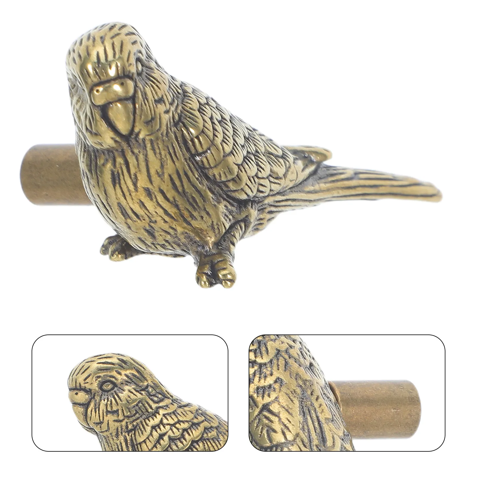Gold Bird Knobs Brass Animal Door Handles Ornate Cabinet Hardware for Kitchen Drawer Pulls Dresser Knobs Bathroom Vanity