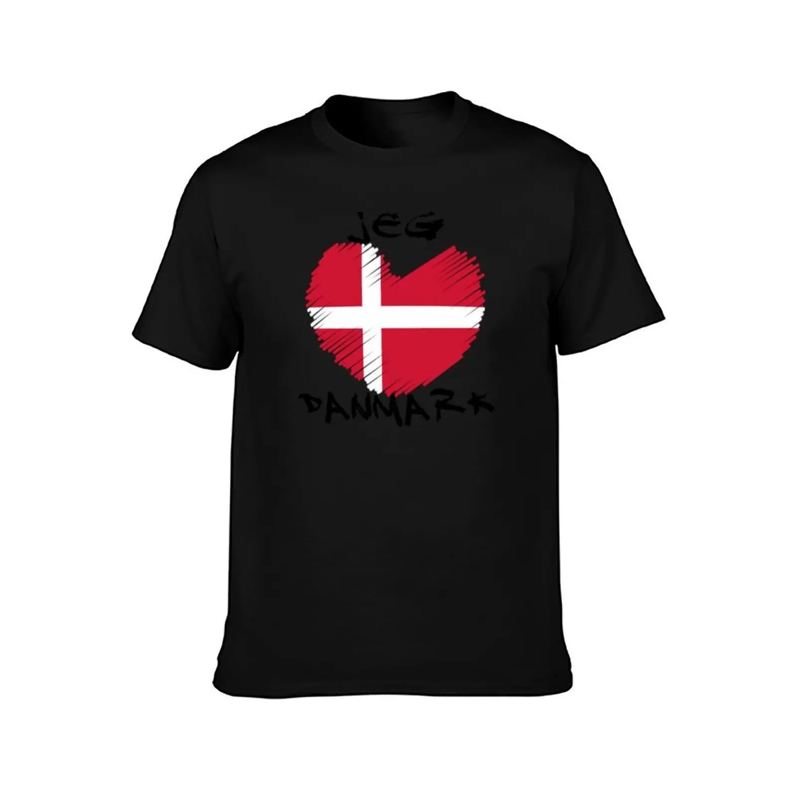 Jeg elsker Danmark, go denmark, I love Denmark T-Shirt animal prinfor boys tees shirts men graphic