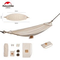 Naturehike Ultralight Canvas Hammock Camping Hanging Single Bed 1 Person Swing Outdoor Sleeping Hammock Portable Bearing 250kg