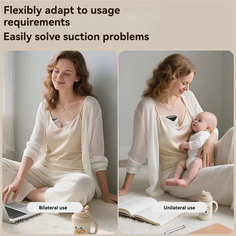 Fully Automatic Unilateral Portable Electric Breast Pump Wearable Integrated Hands-Free Design Painless-B27C