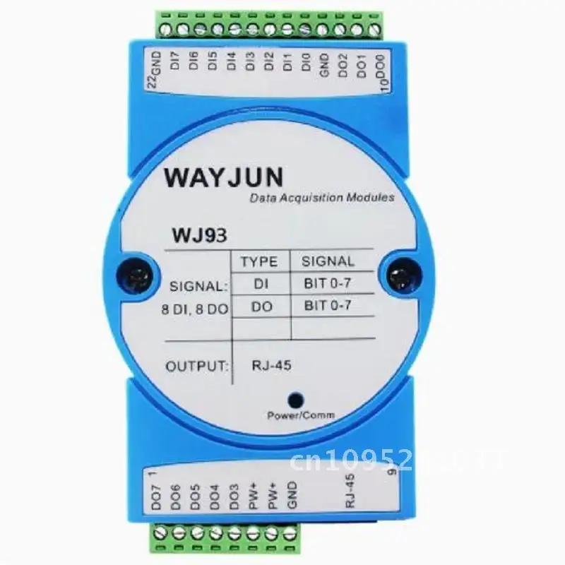 WJ93-RJ45 Flow Pulse 8-way DI8-way DO High-speed TCP Counter Frequency-to-Page PWM Output Modbus Module