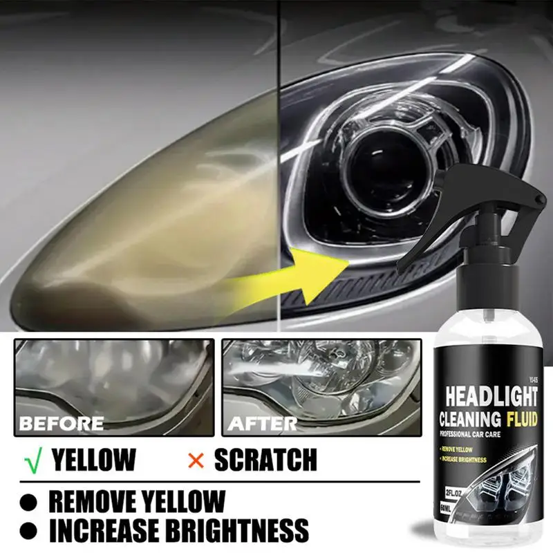 

Car Headlight Cleaner Car Headlight Polishing Agent Headlight Repair Polish Tool Automotive Headlight Restore Liquid For