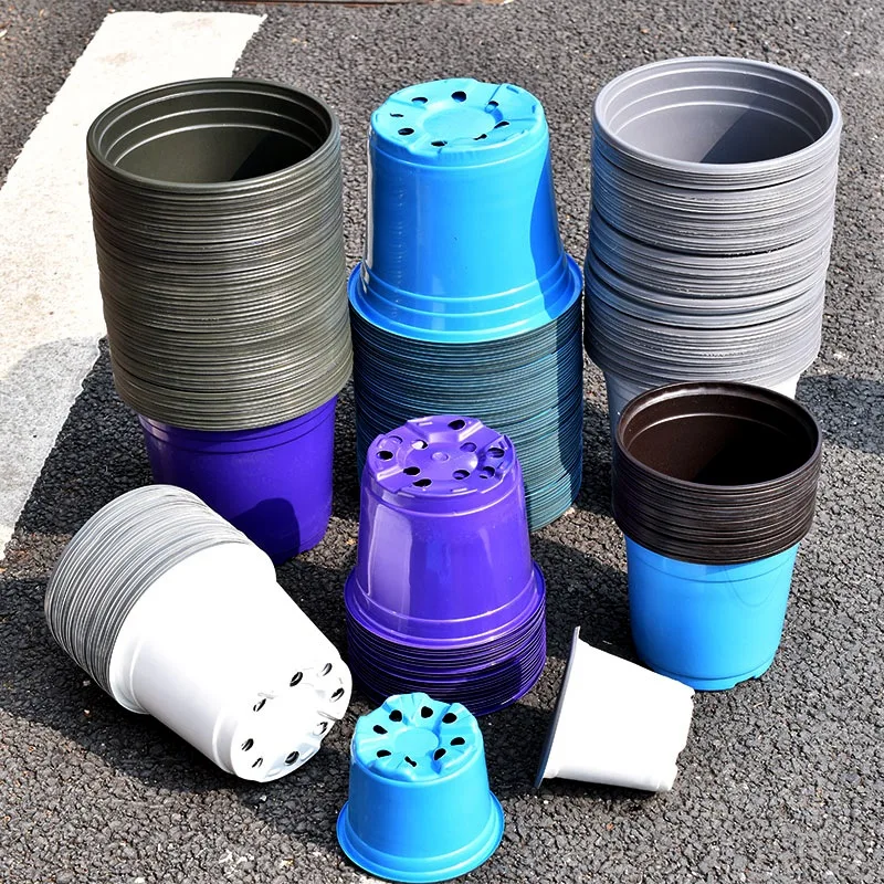 100Pcs Color Plastic Flowerpot Cultivation For Succulent Plant Flowerpot Simple Planting Seedling Pot Thickened Nursery Pots