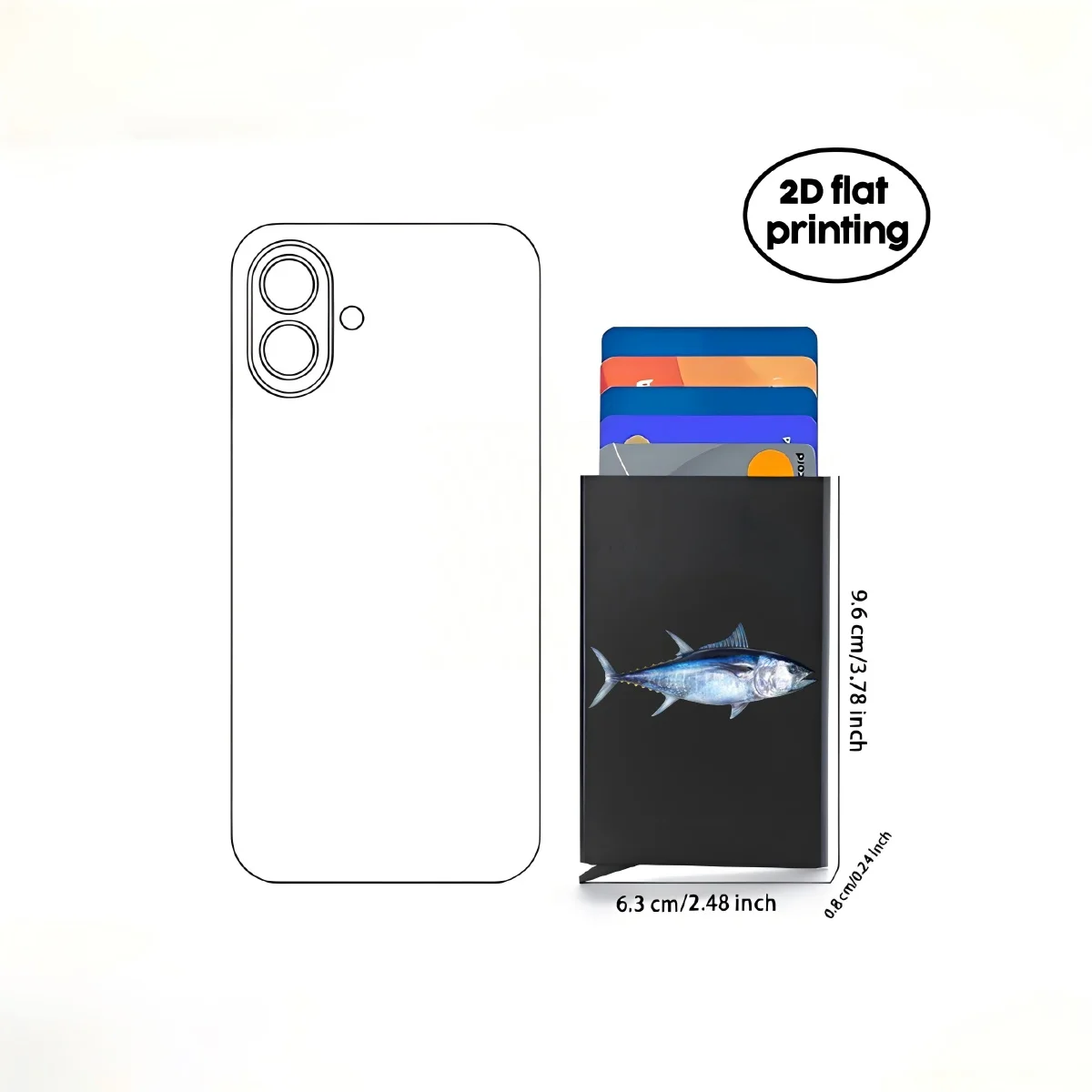 ブルーフィン マグロ ポスター 2026 新しいスタイル ファッション プリント カード ケース さまざまなカラー オプション 使いやすい コンパクト 日常のニーズに最適