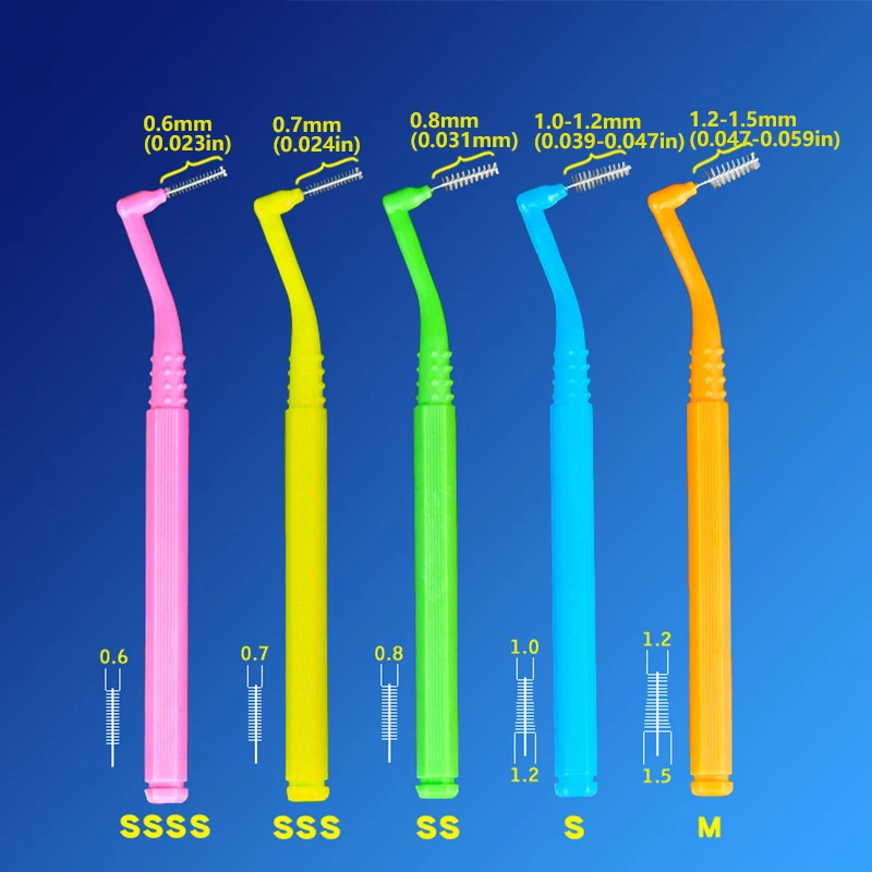 10pcs/pack Interdental Brush, Used for Orthodontic Cleaning of Tooth Gaps, Oral Hygiene Micro Brush, Mini Brush with Dust Cover
