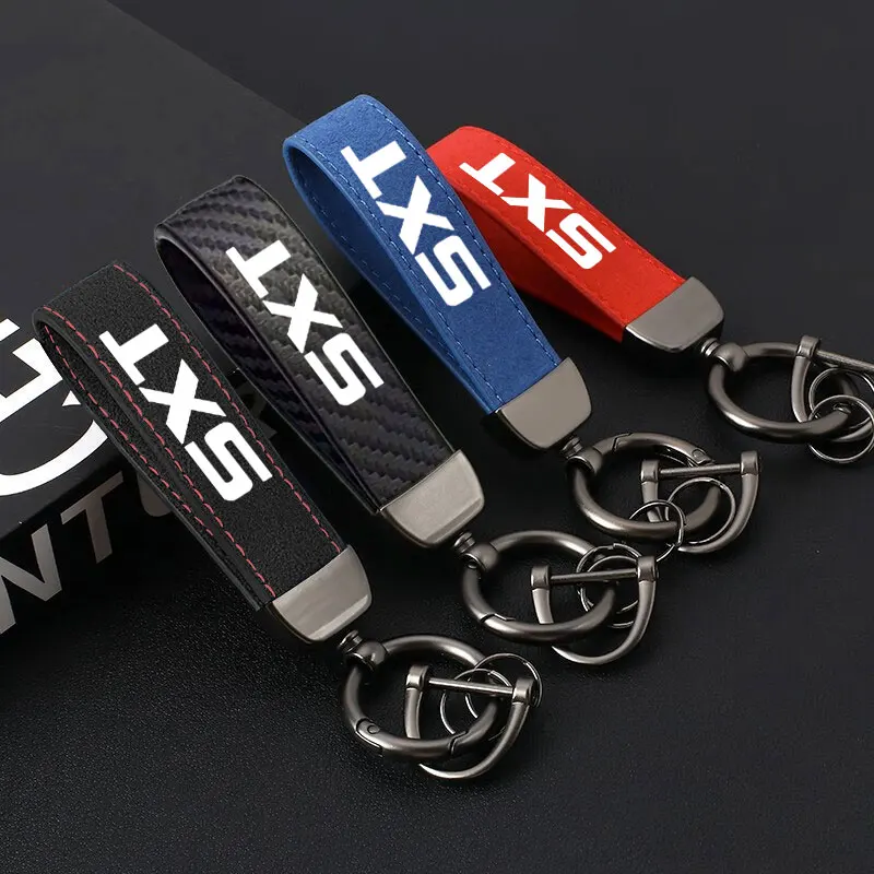 Suede Car Key Rings For Men Women Fashion Key Accessory Horseshoe Buckle Keyrings Gifts for Dodge SXT Car Accessories Universal