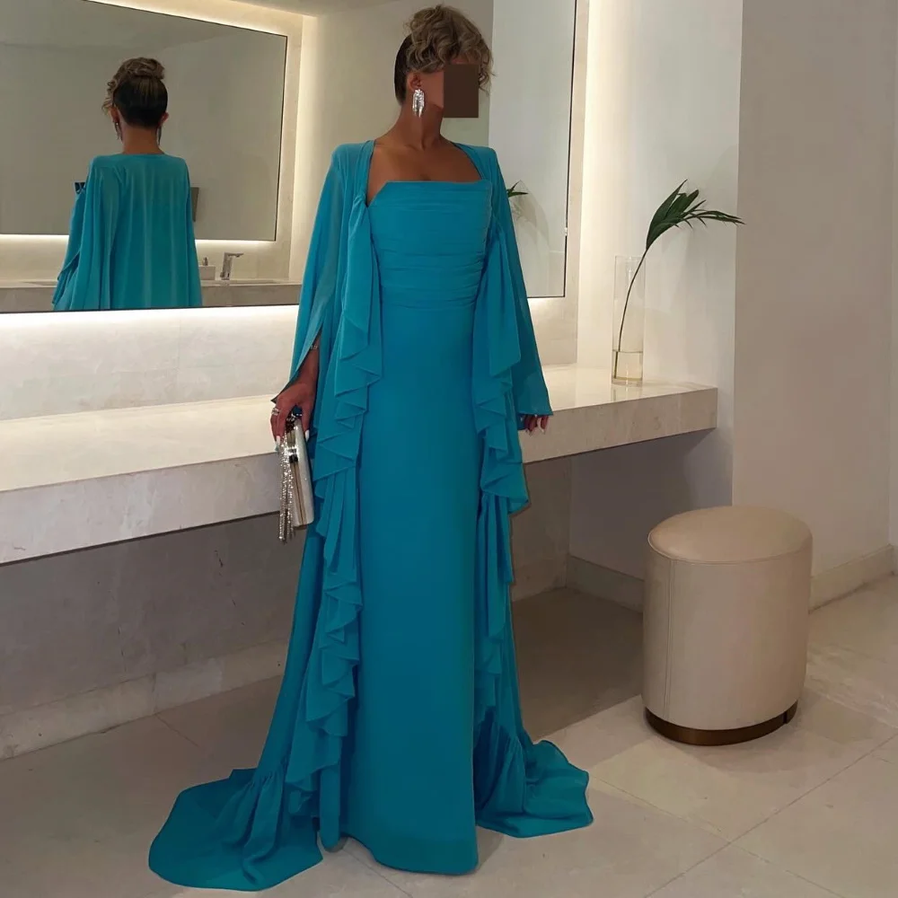 Epoch Formal Occasion abito da sera muslimexatextial horizons impact elegante senza spalline abito da ballo lungo fino al pavimento con scialle per le donne 2024