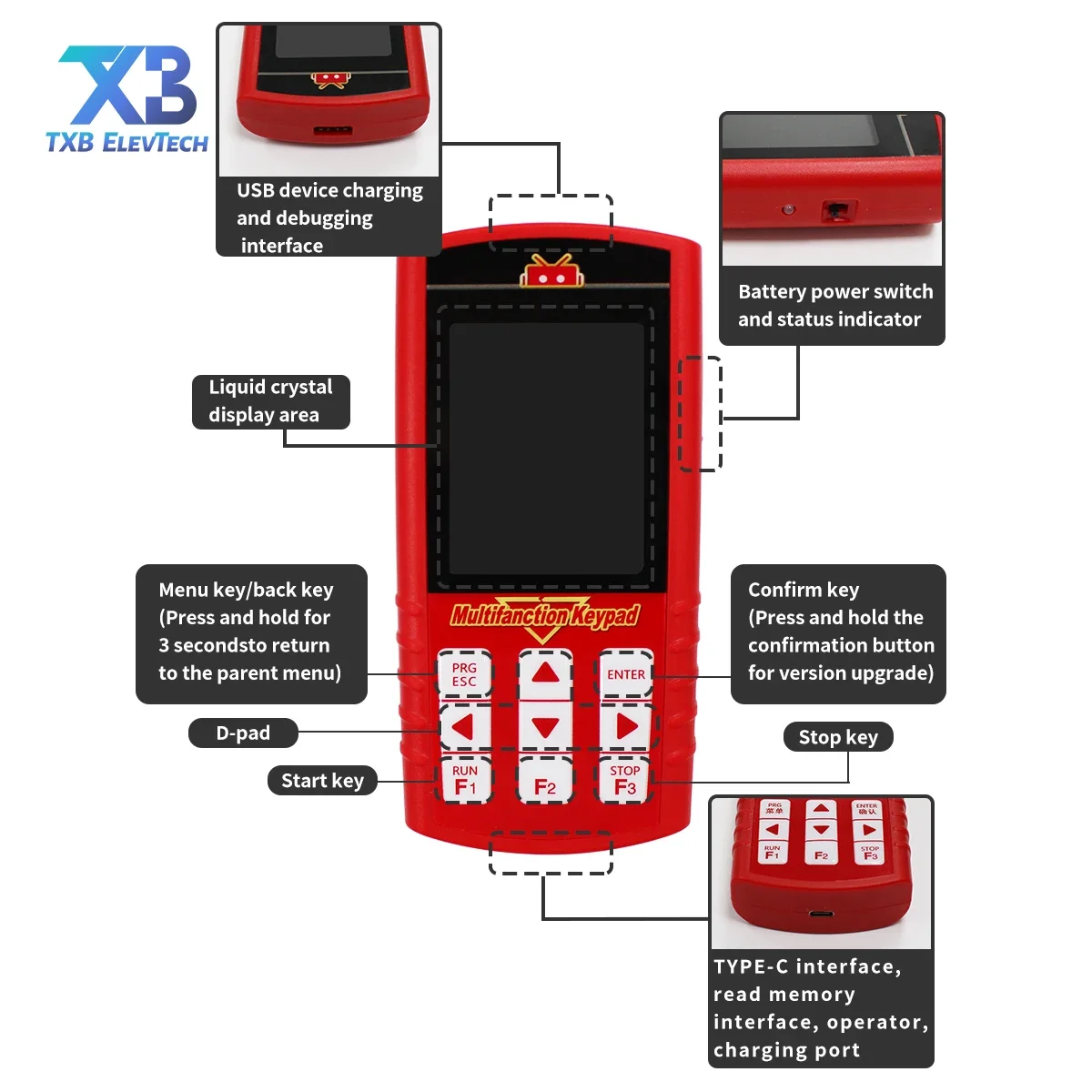 Hot Sale Multi-Function Updated Version LCD English Elevator Test Tool with Manual Debugging Decryptor Elevator Parts factory