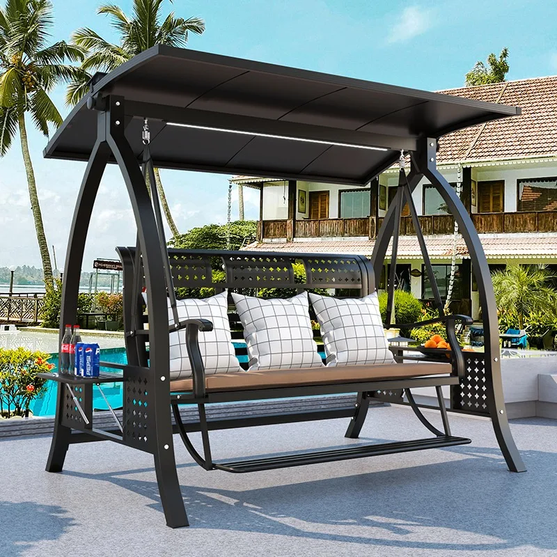 Garden Hanging Chair Rocking Chair Outdoor Large Aluminum Alloy Household Garden Villa Terrace Double Indoor Waterproof