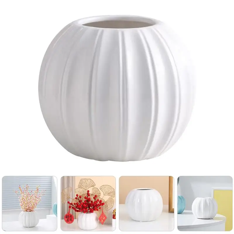 1pc Home Decor Simple Pumpkin Shape Vase Decor Artistic Home Decor For Home