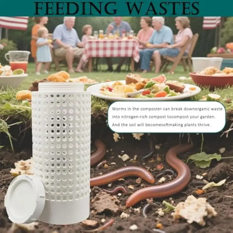 Worm Composting Bin In Ground Worm Bed Moisture-control Cultivation Container Space-saving For Organic Recycling Yard Waste