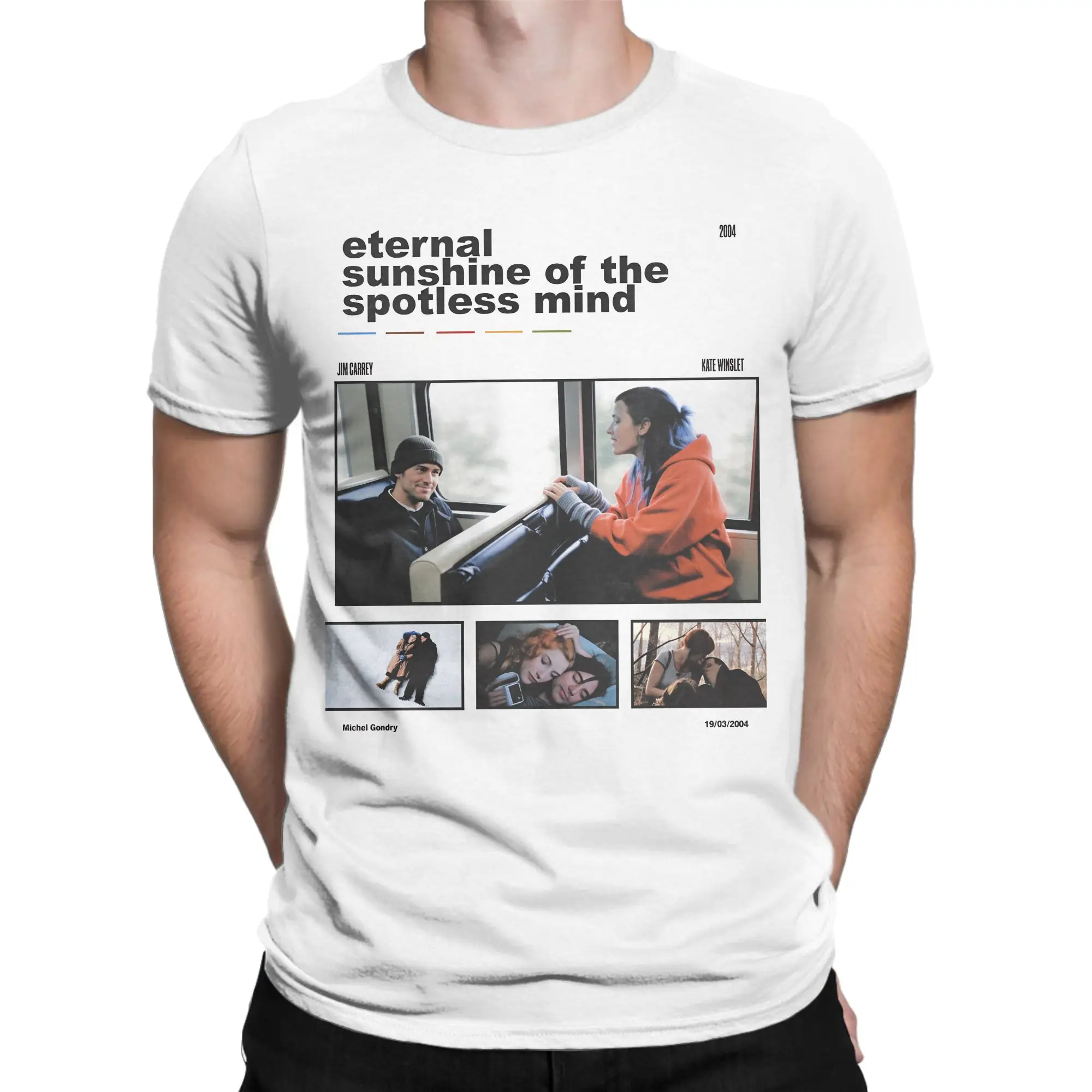 Eternal Sunshine Of The Spotless Mind T Shirts Men Pure Cotton Vintage T-Shirts Crew Neck  Tee Shirt Short Sleeve Clothes Summer