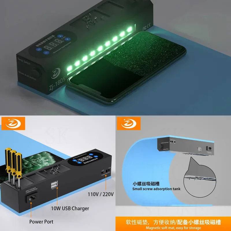 

Professional LCD Screen Splitter ZJ-1805 Heating Pad Safety DIY Maintenance Tool Is Used For Removing Iphone Ipad Display Screen