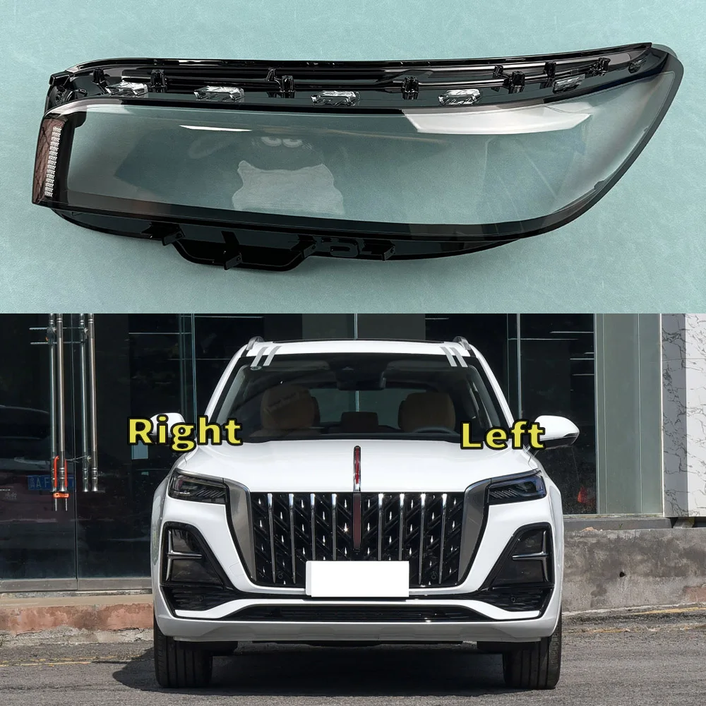 

For Hong Qi HS5 2023 Headlight Housing Shell Lamp Shade Lens Transparent Headlamp Cover Plexiglass Auto Replacement Parts