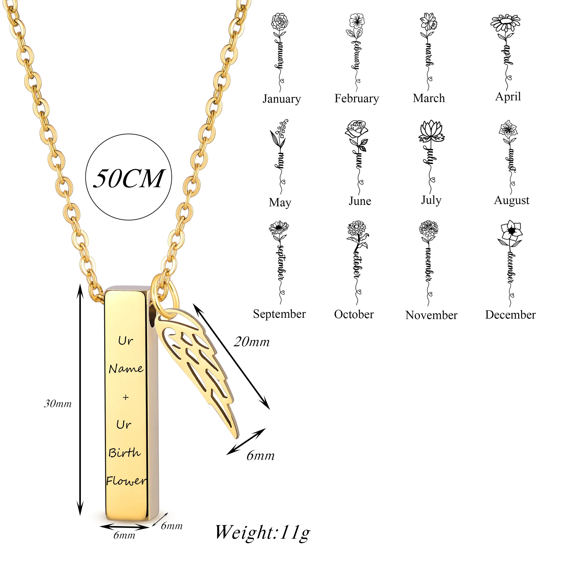 

Персонализированное выгравированное мемориальное ожерелье с пеплом и текстом, ювелирные изделия для кремации, ожерелья с памятью для потери, любимых с крылом