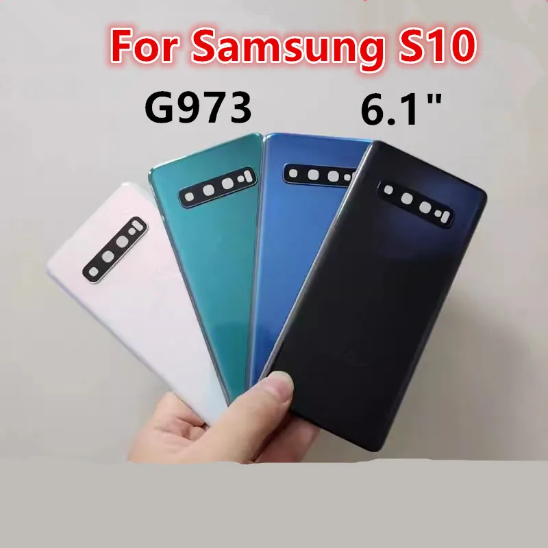 

Корпус S10 для Samsung Galaxy S10 G973 6,1 дюйма, стеклянная задняя крышка аккумулятора, ремонт, замена задней крышки двери + объектив камеры