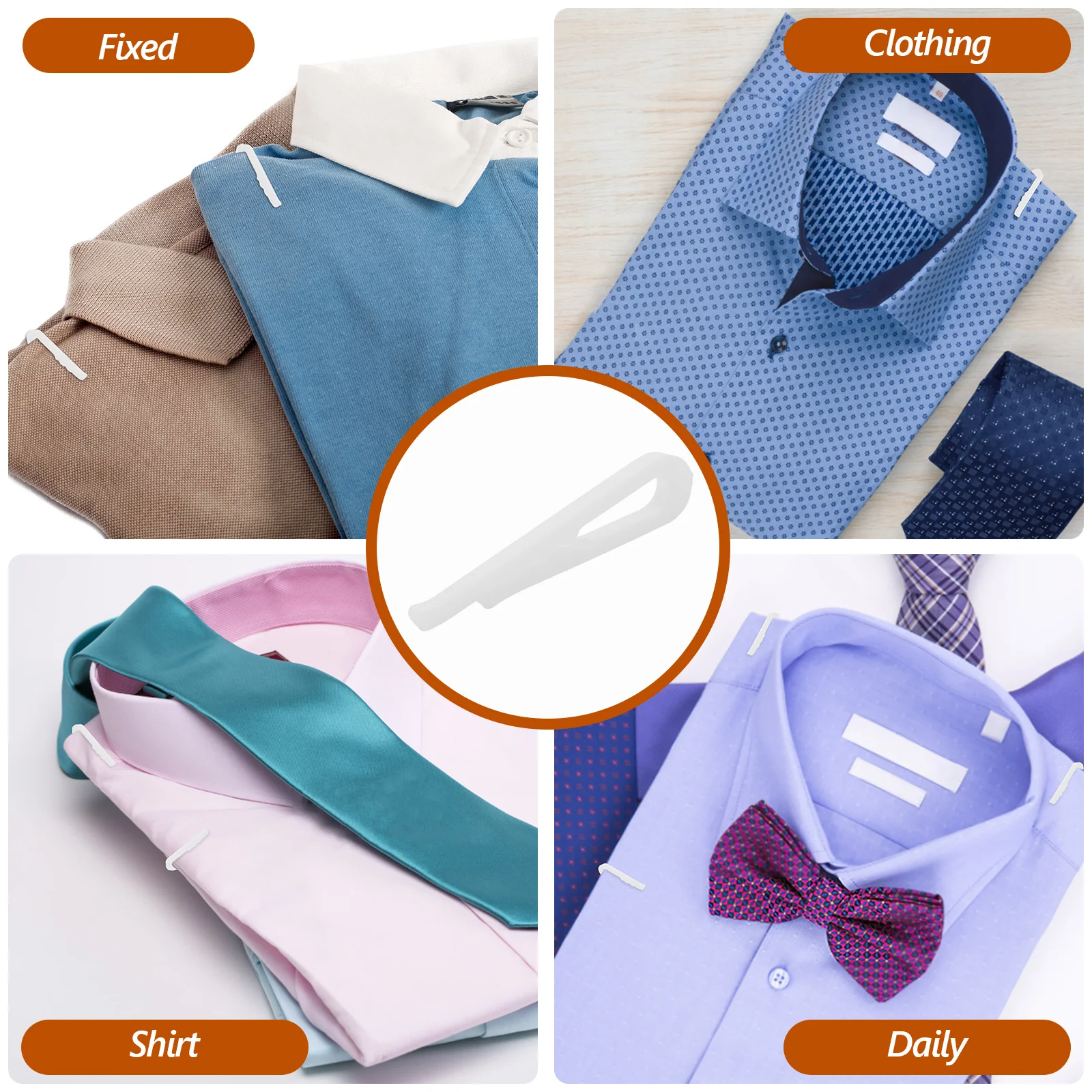 

100Pcs Shirt Clips Plastic U Shape Alligator Clip Clothes Fixing Clips Wear Resistant Fabric Clamps Shirt Clamps