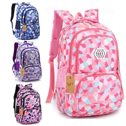 Children's Backpack for Boys and Girls Geometric Printed Middle-School Elementary Bookbags Travel Camping Casual Backpack