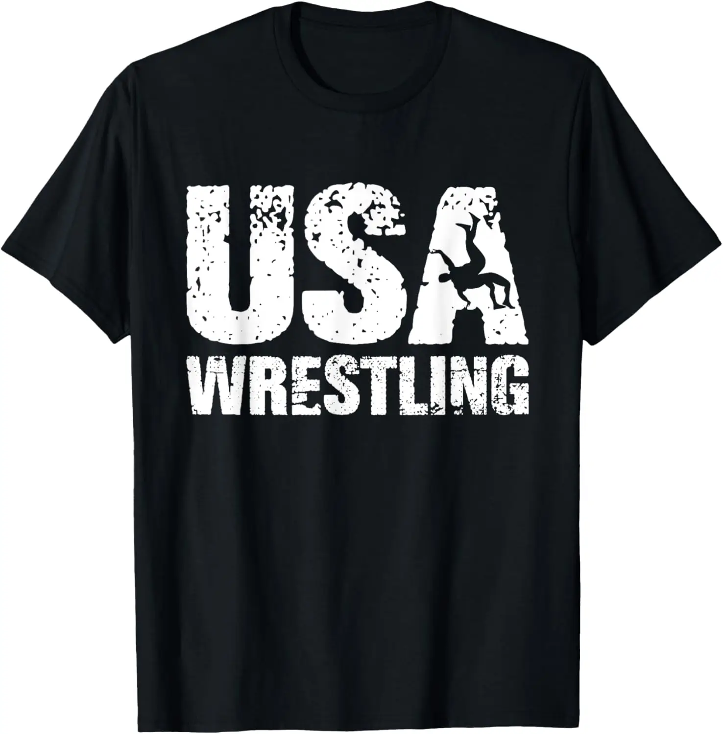 

USA Wrestling Patriotic Retro 4th Of July Wrestling Wrestle T-Shirt