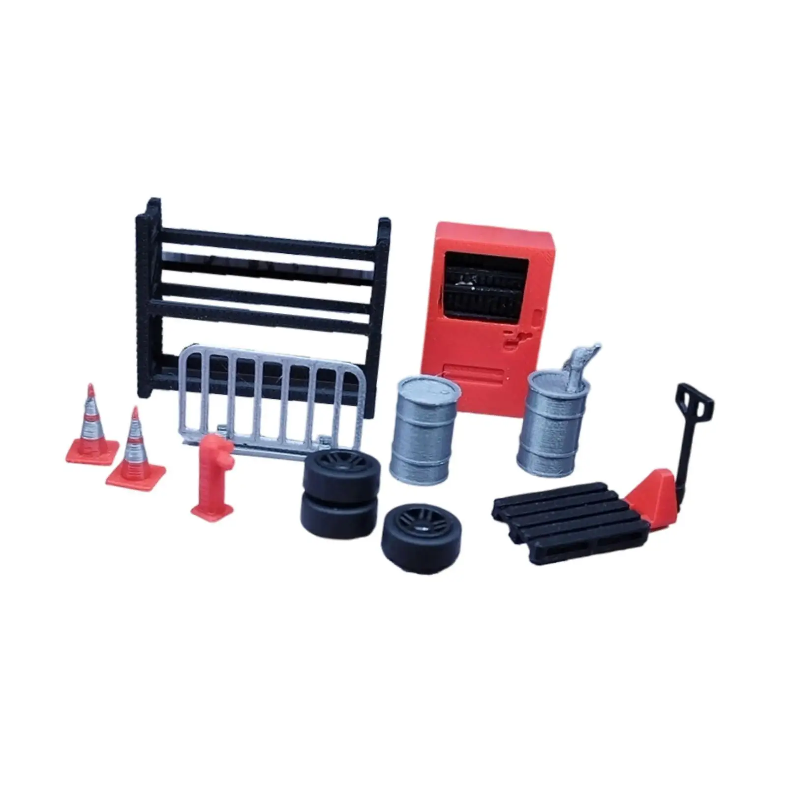 

1/64 Diorama Garage Stuff Display Scene Model Hand Trailer Auto Repair Tools