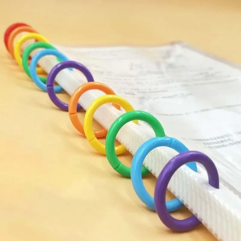 50pcs Hot Style Loose-Leaf Binding Rings, Random Colors