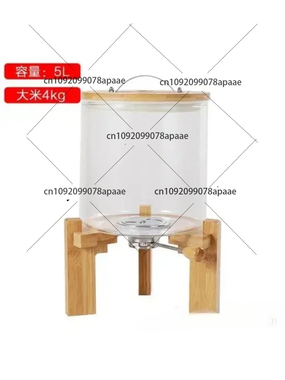 

Контейнер для хранения риса из боросиликатного стекла, цилиндр для измерения зерна с крышкой, большая влагостойкая пищевая канистра