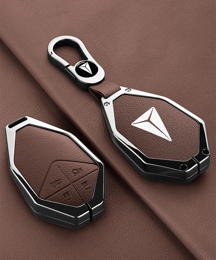 Zinklegierung Leder Autoschlüssel-Etui für Changan DEEPAL S7 SL03 S09 S07 G318 S05 L07 Shenlan Schlüsselhalter Autoschlüsselanhänger Zubehör – Detail 13