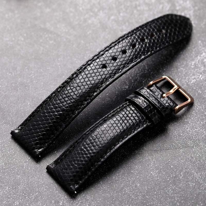 

Handmade Lizard Skin Durable 18 19 20 21 22MM Brown Black Genuine Leather Watch Band for Omega Watch Strap