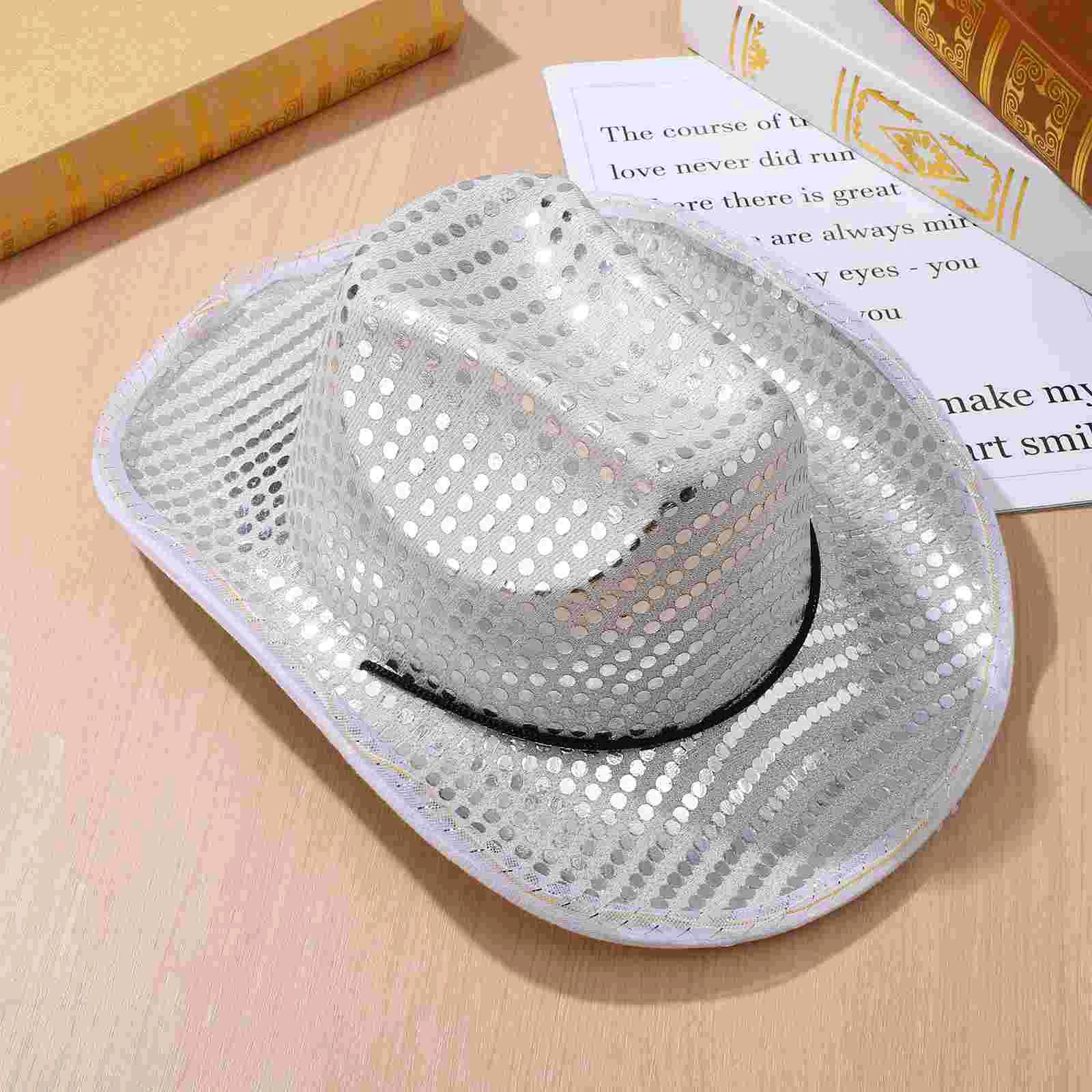 Mens Hat Men' Sparkly Cowgirl for Boys Cloth Party Hats Adults Glitter Women's