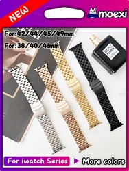 For ZD8 Ultra Metal Strap DT ULTRA 2 Watch DT8 DT7 DT100 PRO MAX Hello3+ Pro DT WATCH 9 Band Five bead double buckle steel strip