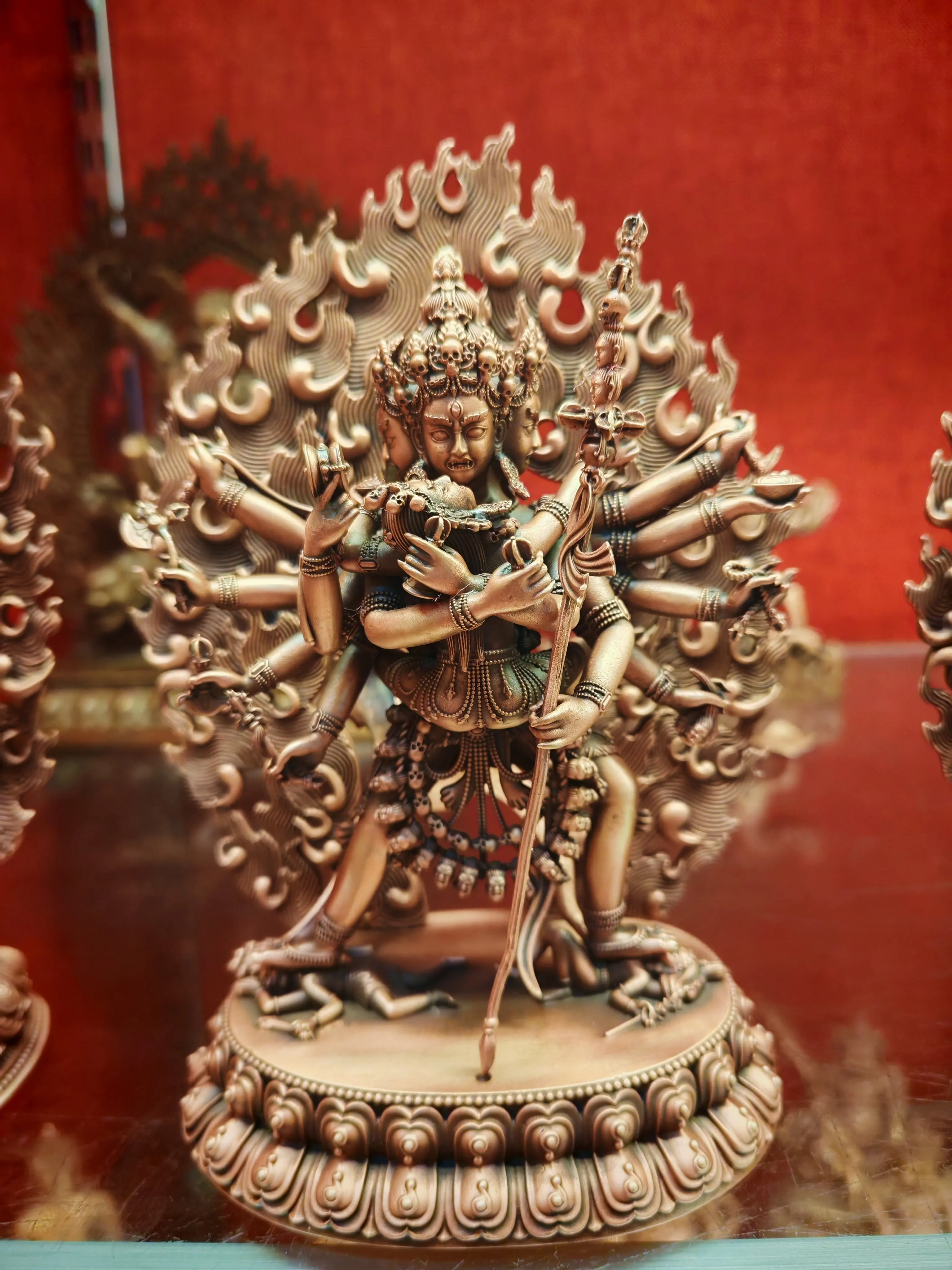 Pure copper Buddha statue Shengle King Kong height 15 cm fine craftsmanship