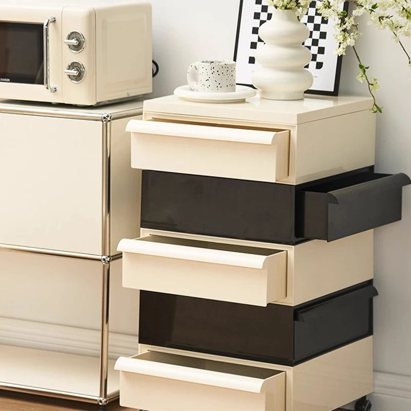 Plastic storage cabinet removable bedside table ins storage side cabinet simple bedroom drawer cabinet
