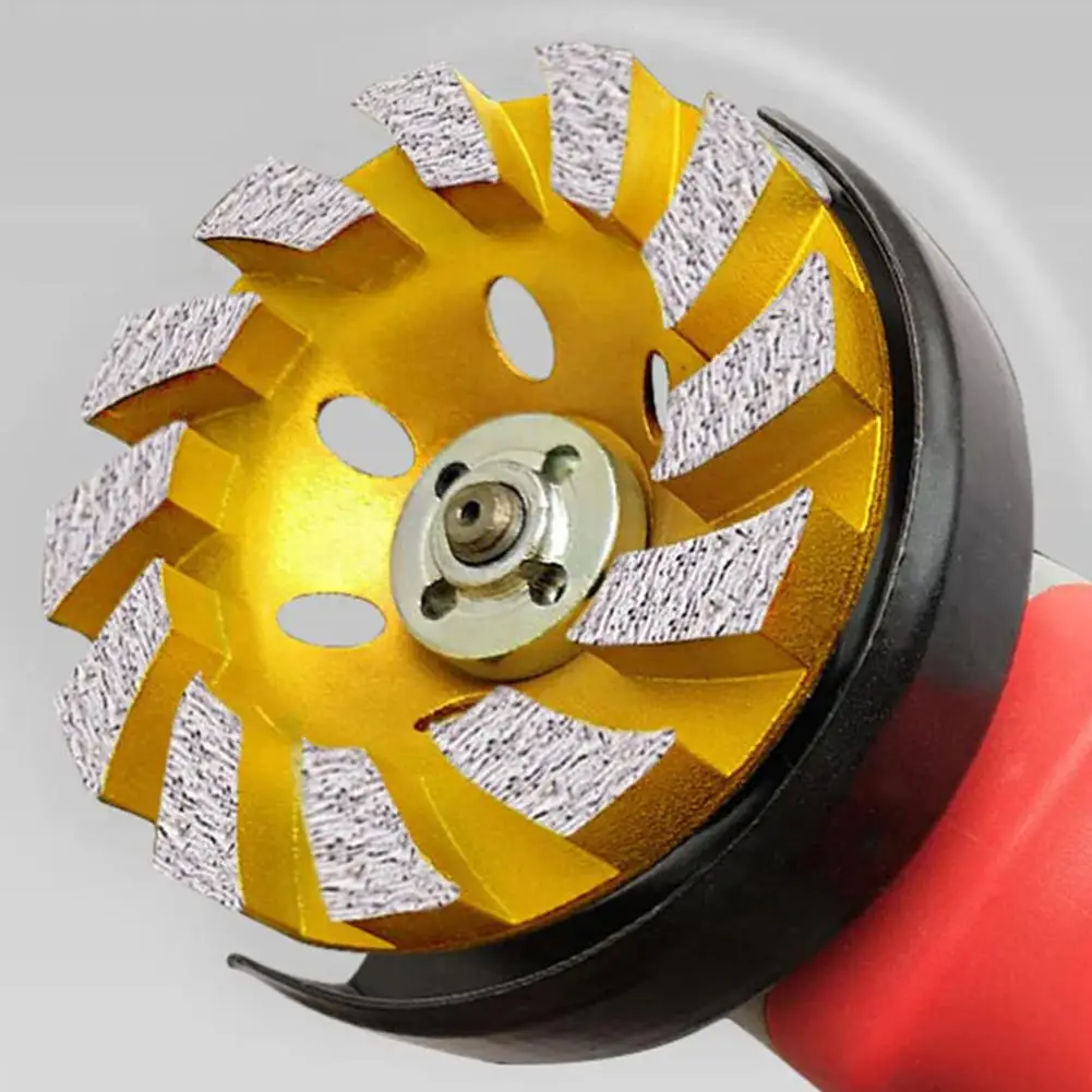 4 Inch Concrete Turbo Diamond Grinding Cup Wheel 12 Segs Heavy Duty Angle Grinder Wheels For Angle Grinder Power Tools Accessory