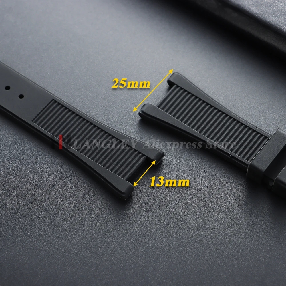 for Patek Philippe Nautilus 5711/5712/5726/5980 Soft Silicone Strap Special Concave Interface Watch Band Accessories 25mm*13mm image 4