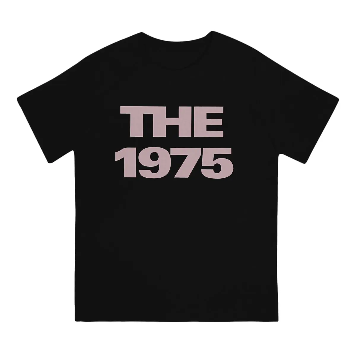 Logo T Shirt Men's  Cotton Leisure T-Shirt Round Collar The 1975 Band Tee Shirt Short Sleeve Clothing Birthday Present