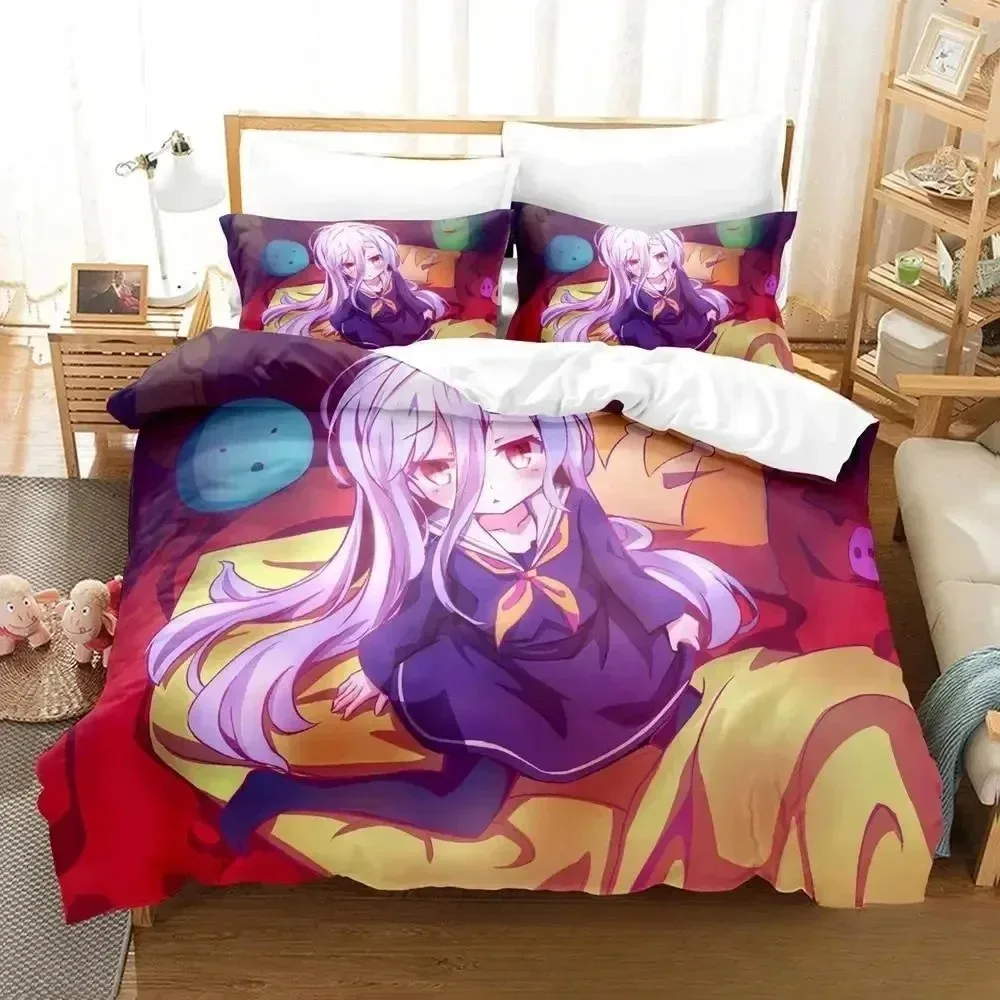

3D Print Anime No Game No Life Bedding Set Bedroom Soft Modern Bedspreads Comefortable Kids Duvet Cover Quilt Cover Pillowcase