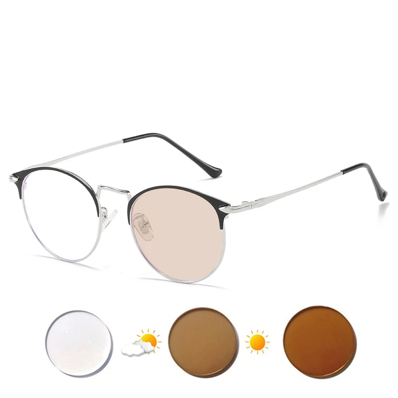 Myopia Glasses SPHERE -0.5 To -10 Men Women Elegant Metal Frame Prescription Spectacles Blue Light Blocking Or Photochromic F042