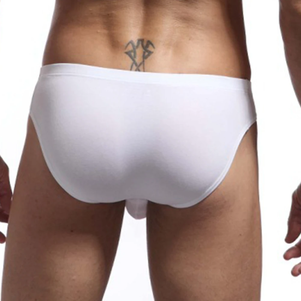 

Mens Underpants Breathable Cotton Material Thin Briefs with Penises Bag Low Waist Comfortable Underwear Soft Fabric
