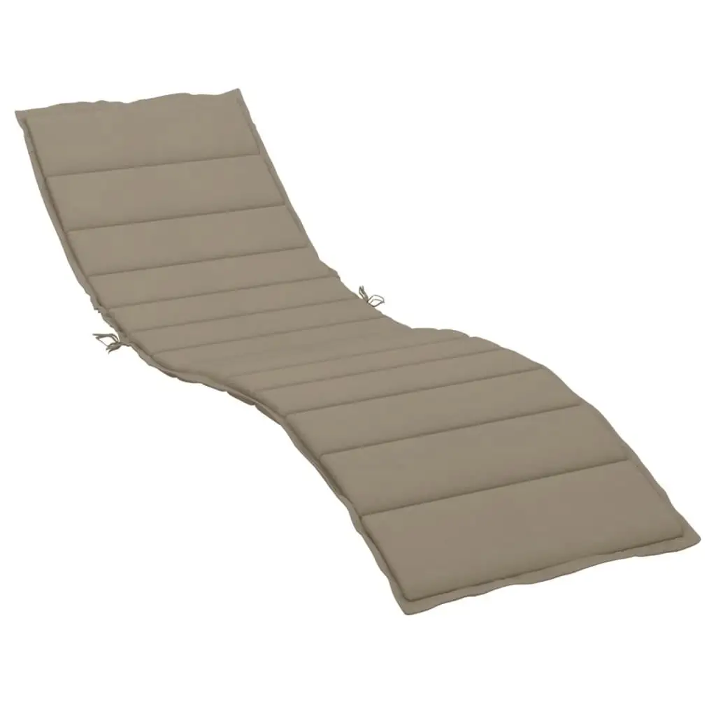 78.7x19.7x1.2 Sun Lounger Cushion in Taupe - Durable Oxford Fabric for Outdoor Comfort