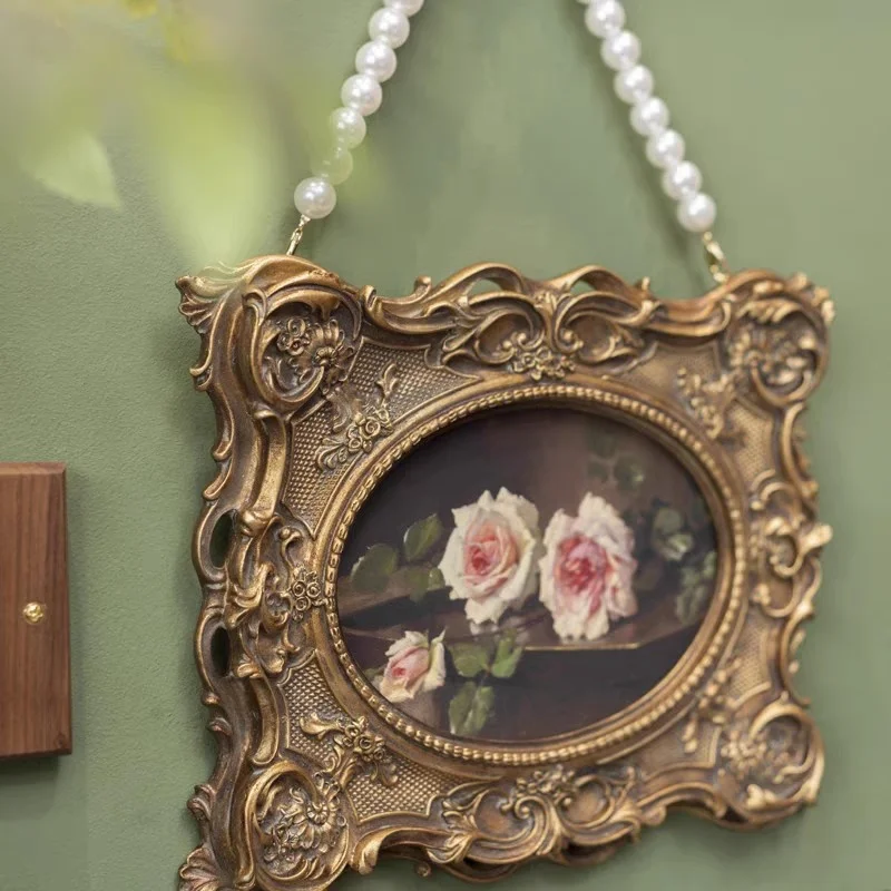 Resin Edge Photo Frame French Classical Style Handicraft Home Decoration Wall Hanging Specimen Box Picture Creativity Ornaments