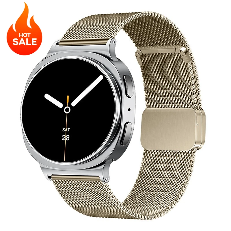 Milanaise-Armband für Samsung Galaxy Watch 8 40 mm 44 mm 8 Classic 46 mm 7Ultra-Ultra 2025 47 mm magnetisches Metallgeflecht-Armband