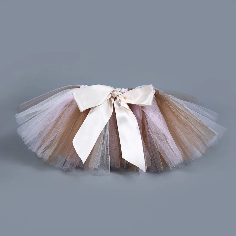 Girls' Summer Rainbow Tulle Tutu Skirt,Kids Multi-Layer Fluffy Half Skirt, Soft Tulle Fabric, Suitable for Halloween Party Dress