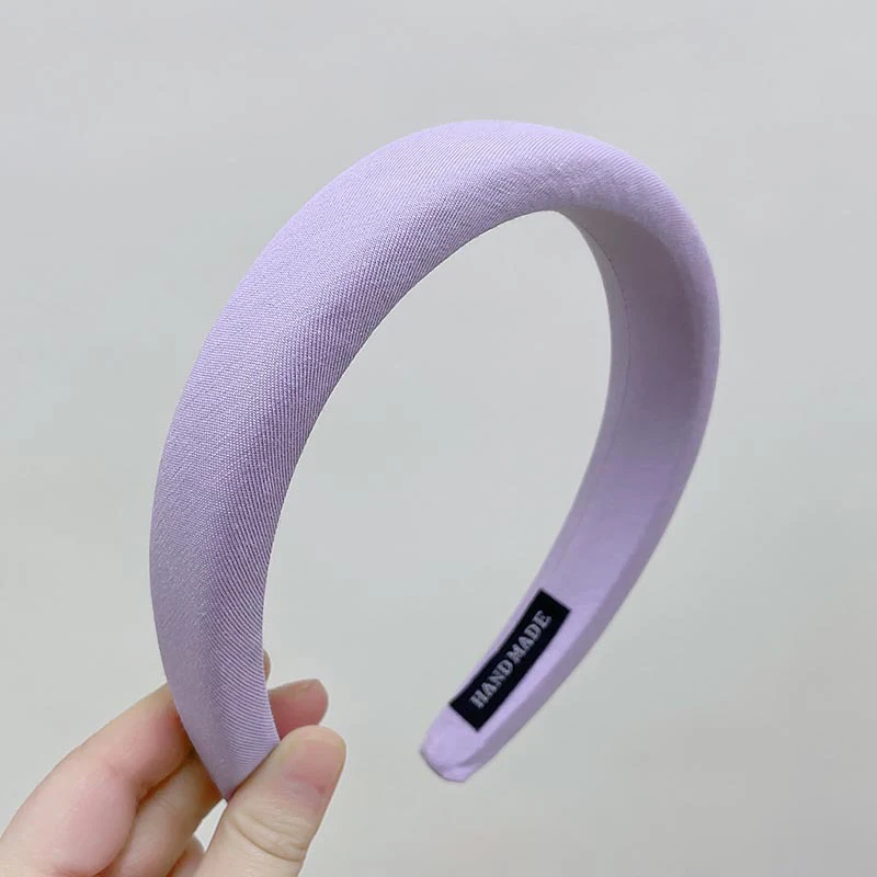 Purple Series Hairband Striped Wrinkled Leather Sponge Headbands for Women Spring Summer Hair Accessories Girls Fashion Headwear