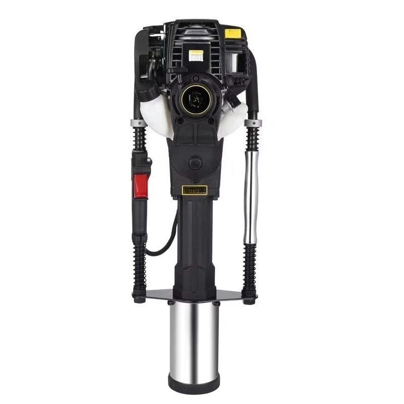 95 Type 2300W Portable   Pile Driver with Engine & Pump 68CC Four-stroke for Highway Guardrail & Flood Control Projects