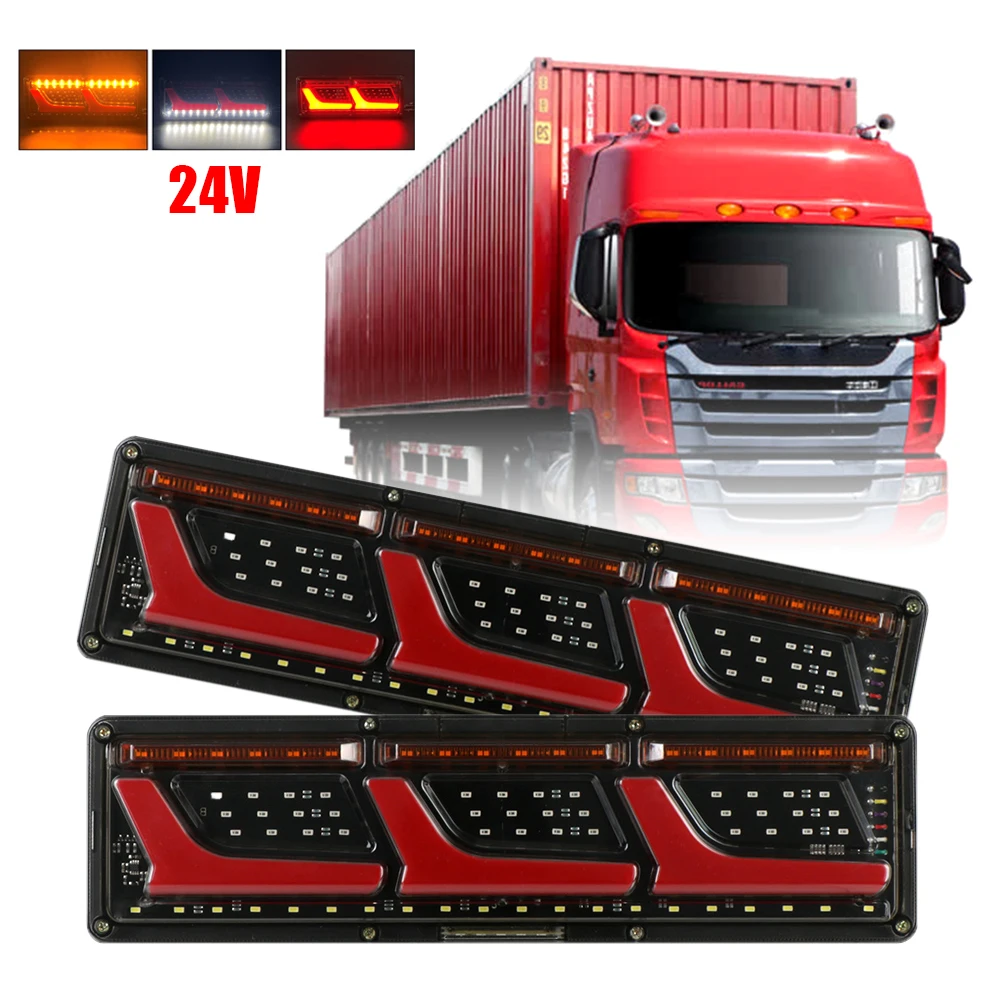 

24V Taillights Truck Lights Flashing Trailer Turn Signal Lamp LED Fog Position Tail Rear Brake Reverse Indicator Car Accessories