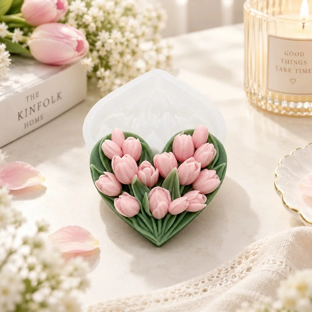 Flowers  Silicone Molds Resin Craft Gypsum Mold Handmade Soap Mould Forms Candle Molds Factory Supplier