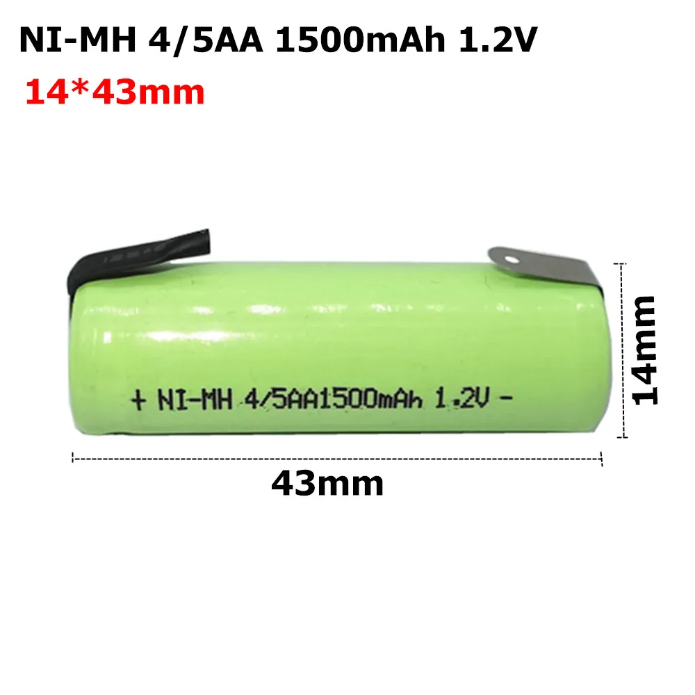 1-2Pcs Ni-MH 4/5AA 1.2V 1500mAh Battery For Braun Oral B Electric Toothbrush Professional Care Pro TriZone Type 3728 3754 3756