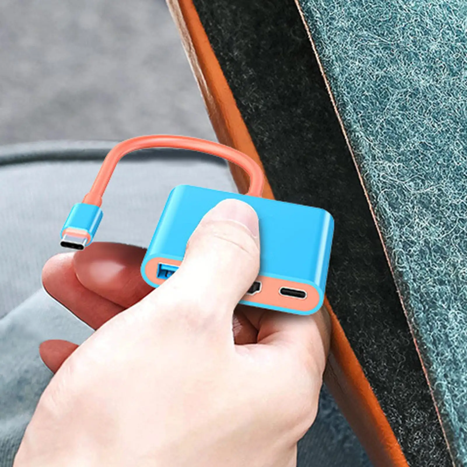 

Portable Docking Station 3in1 Expansion Dock 3 Ports Multipurpose Data Splitter Expander Multifunctional Portable Adapter